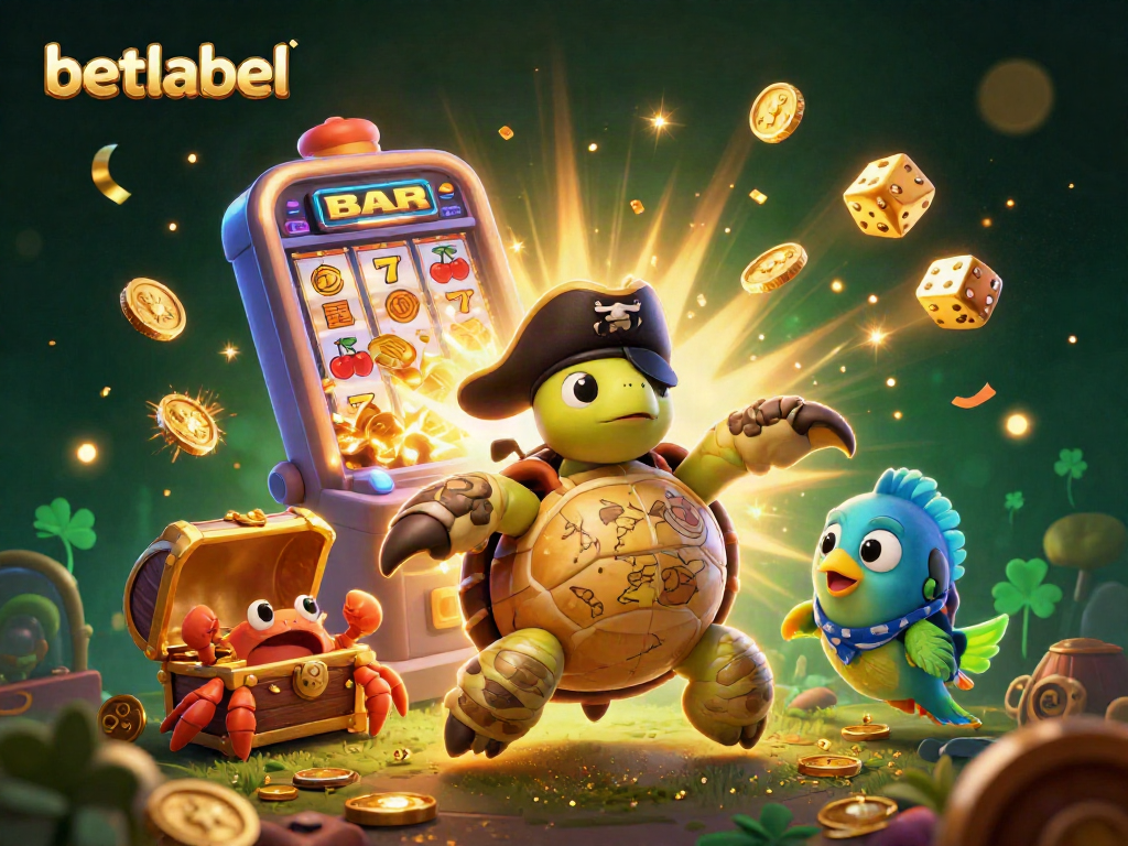 Try your luck at Betlabel with this vibrant casino scene showcasing winning jackpots and exciting gameplay.