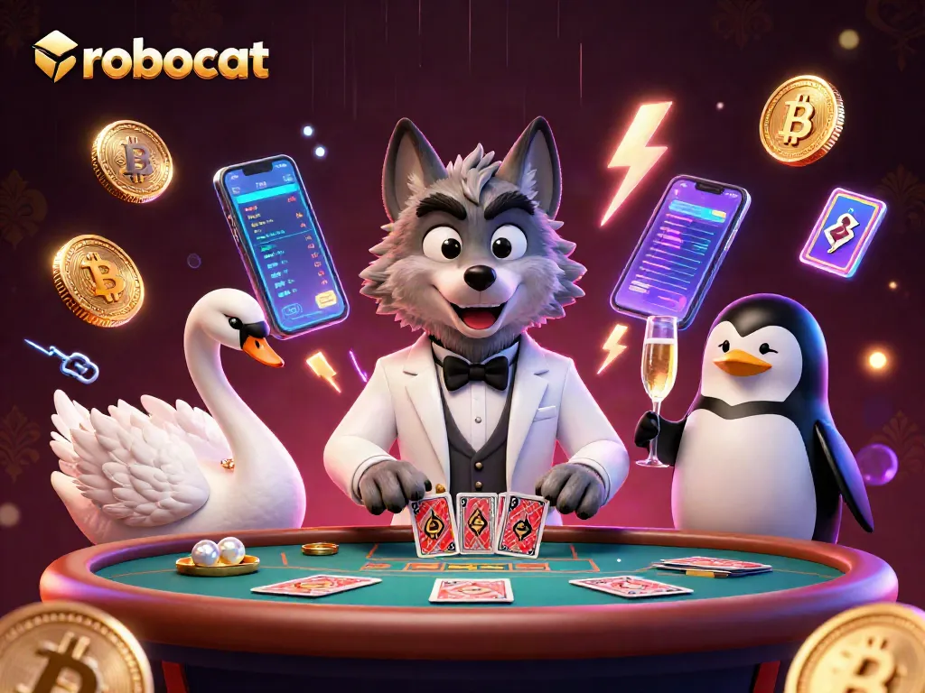 Play exciting games at Robocat casino featuring dynamic characters and vibrant crypto elements.