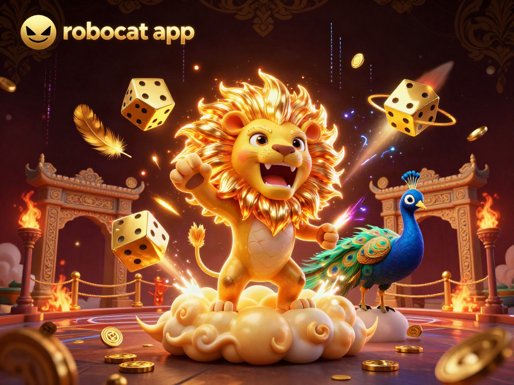 Experience excitement with the robocat app and its immersive games, featuring animated characters and casino elements.