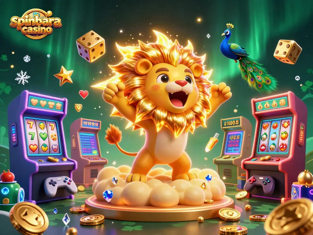 Experience the excitement of spinbara casino with vibrant game elements and characters.